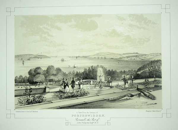 Porthgwidden (a view from the terrace), the Seat of John Phillpotts, Esq, M.P
