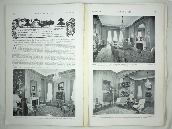 2, Seamore Place, Mayfair, The Property of Sir William Berry, Bt