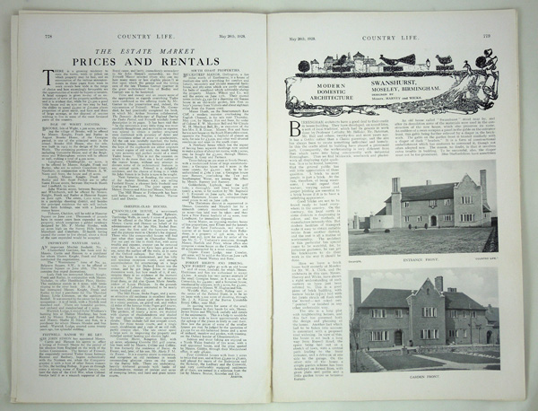 Swanshurst, Moseley in Birmingham, Designed by Messrs. Harvey and Wicks.