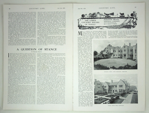 Periton Mead, and its enlargement by Mr. P. Morley Horder.