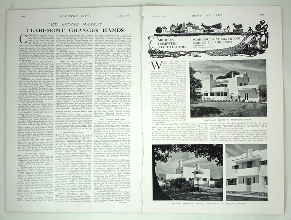 Silver End Garden Village, Some Houses Designed by Mr. Thomas S. Tait.