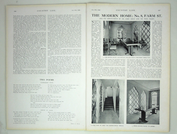 8, Farm Street in Mayfair, London and its appointment by Mr. John Seely and Mr. Paul Paget.