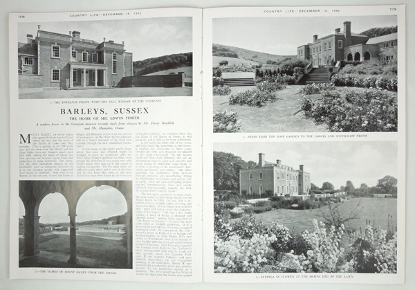 Barleys, The Home of Mr. Edwin Fisher, Designed by Mr. Darcy Braddell and Mr. Humphry Deane.