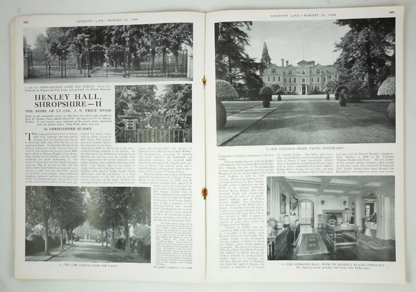 Henley Hall (Part-2), The Home of LT. Col. J. N. Price Wood.