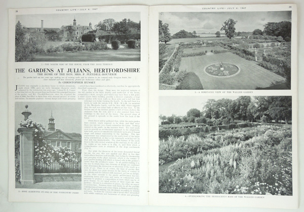 Gardens at Julian's, The Home of The Hon. Mrs. P. Pleydell-Bouverie.