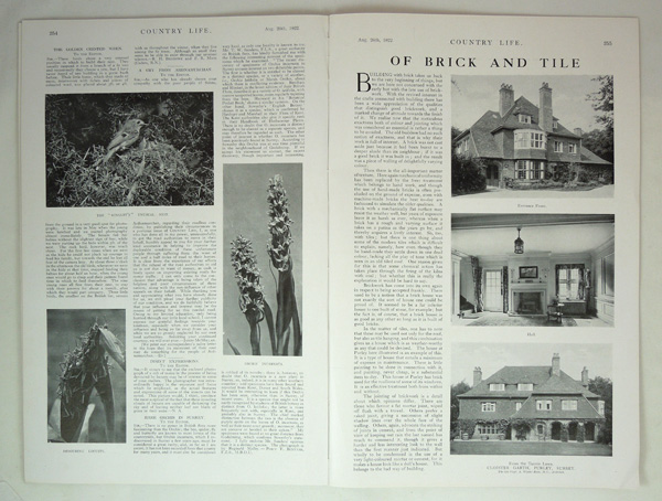 Cloister Garth , Purley, The Late Captain. A. Winter Rose. M.C. Architect.