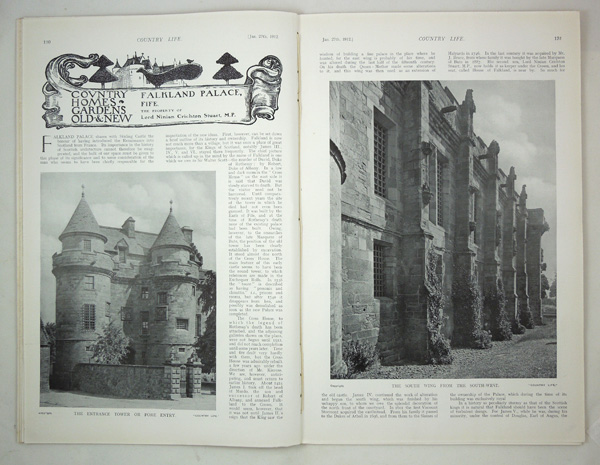 Falkland Palace, The Property of Lord Ninian Crichton Stuart, M.P.