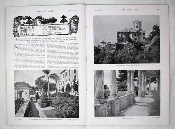 La Mortola, The Property of Mr. Cecil Hanbury.