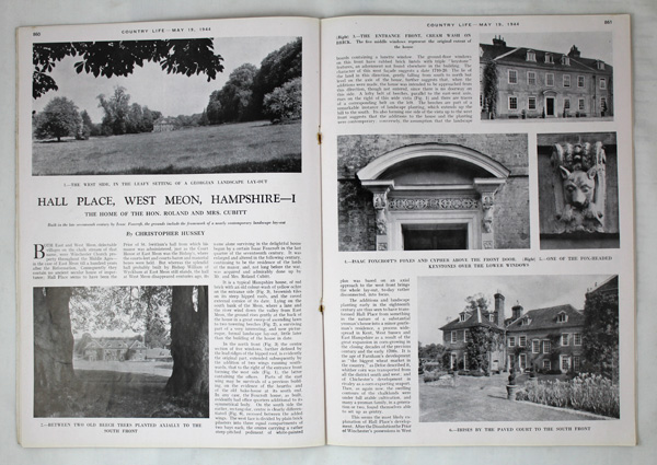 Hall Place, West Meon (Part 1), the Home of the Hon. Roland and Mrs Cubitt