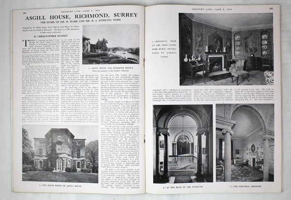 Asgill House, Richmond, the Home of Mr H Ward and Mr B. A. Stirling Webb