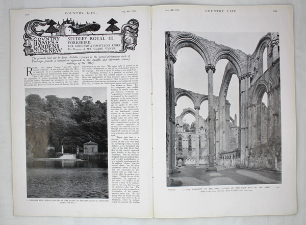 Studley Royal (Part 3), The Grounds & Fountains Abbey, The Property of Mr. Clare Vyner