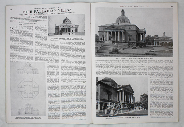 Four Palladian Villas, Nuthall Temple, Chiswick and Mereworth