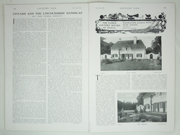 Halshanger, Bagley Wood, Designed by Mr H M Fletcher