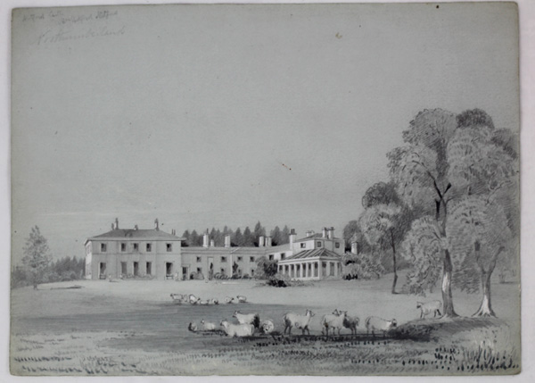 Mitford Hall, the Seat of Mrs Mitford