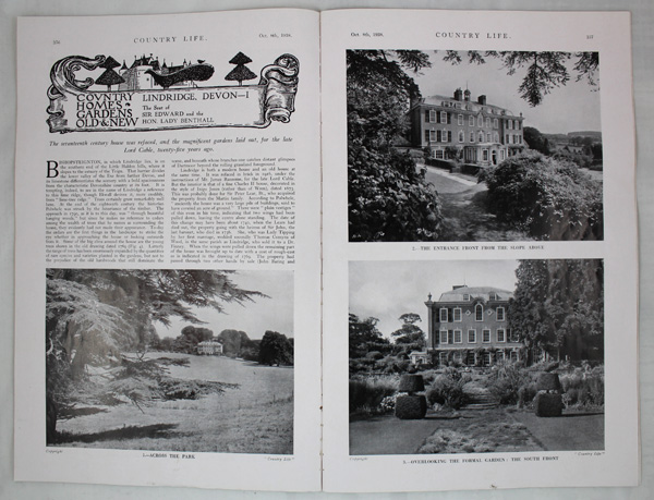 Lindridge House (Part-1), The seat of Sir Edward and the Hon. Lady Benthall