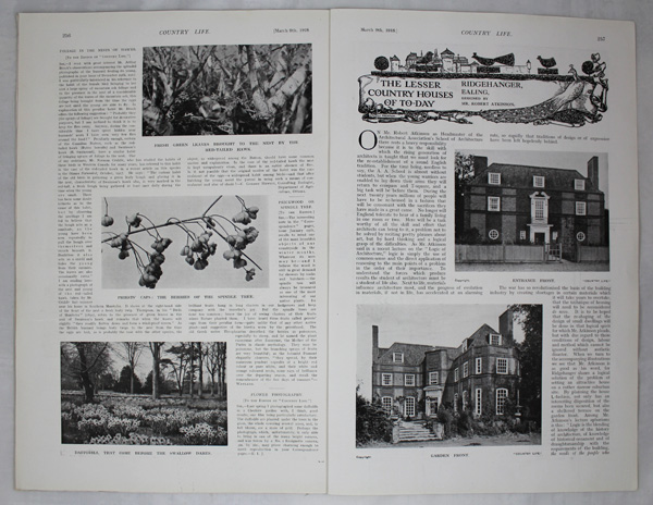 Ridgehanger, Ealing, Designed by Mr. Robert Atkinson