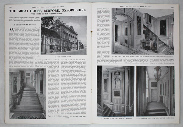 The Great House, Burford, The Home of Mr. William Piercy