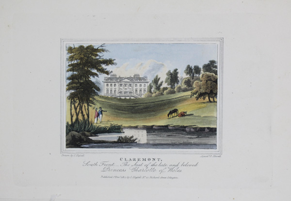 Claremont (South Front), the seat of the late and beloved Princess Charlotte of Wales