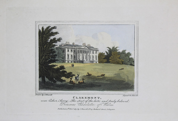 Claremont, the seat of the late and beloved Princess Charlotte of Wales