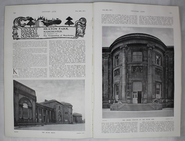 Heaton Park, The Property of The Corporation of Manchester