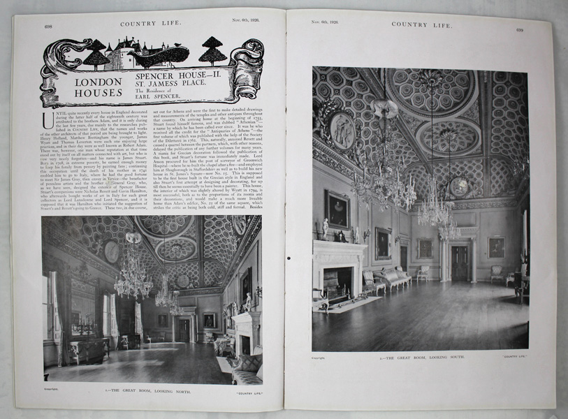 Spencer House (Part-2), The residence of Earl Spencer