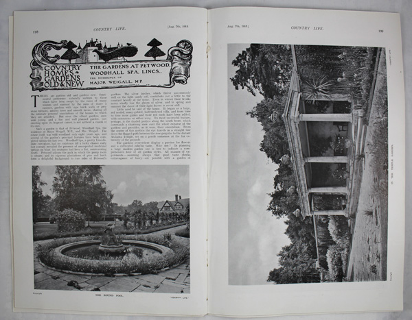 The gardens at Petwood, Woodhall Spa, the residence of Major Weigall, MP.