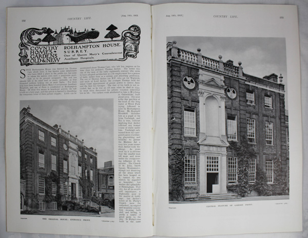 Roehampton House, one of the Queen Mary's Convalescent Auxiliary Hospitals.