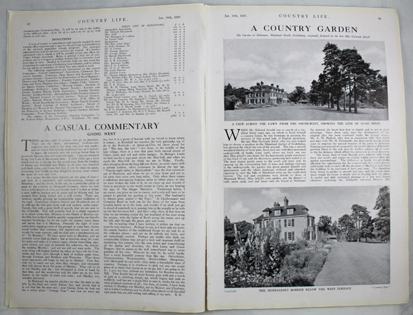 The Garden at Stilemans, Munstead Heath. Designed by Miss Gertrude Jekyll