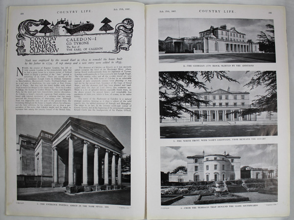 Caledon (Part-1), the seat of the Earl of Caledon