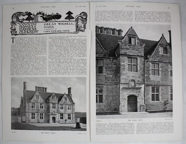 Great Wigsell, a residence of Lord Edward Cecil