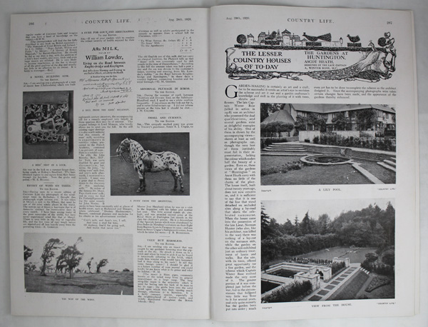 Huntington (the gardens), Ascot Heath, designed by the late Captain A. Winter Rose, M. C.