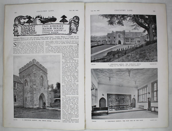 Greenham Barton and Golden Manor (Two Somerset Manor Houses)