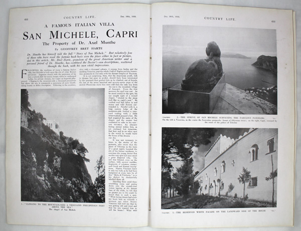 San Michele, Capri, The Property of Dr. Axel Munthe