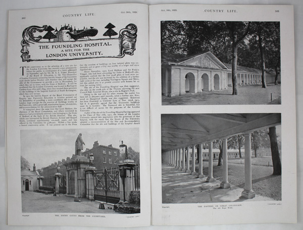 The Foundling Hospital (part-1). A site for the London University