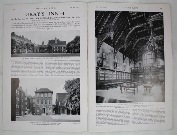 Gray's Inn (Part-1), by the late the RT. Hon. Sir Dunbar Plunket Barton, Bt., K.C.