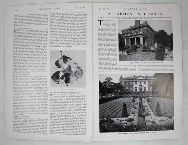 Regent's Lodge, Regent's Park, the Seat of Lady Ribblesdale