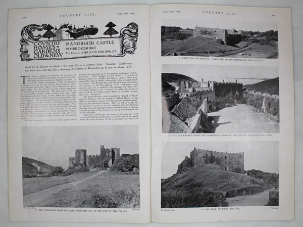 Manorbier Castle, The Property of Sir John Philipps, Bt