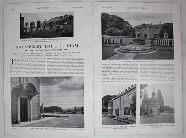 Hamsterley Hall, The Seat of the Hon. S. R. Vereker, M.C