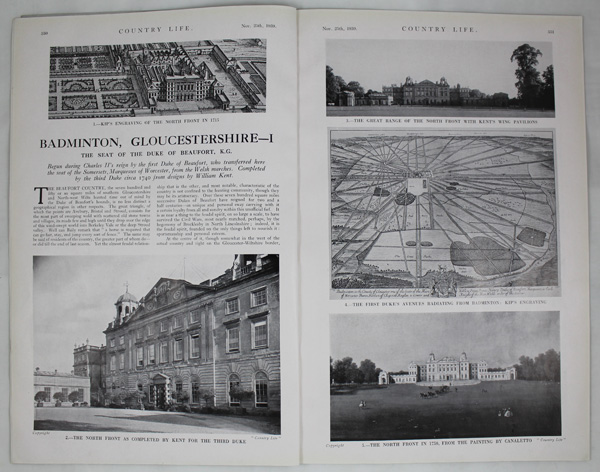 Badminton House (part-1), the seat of the Duke of Beaufort, K.G.