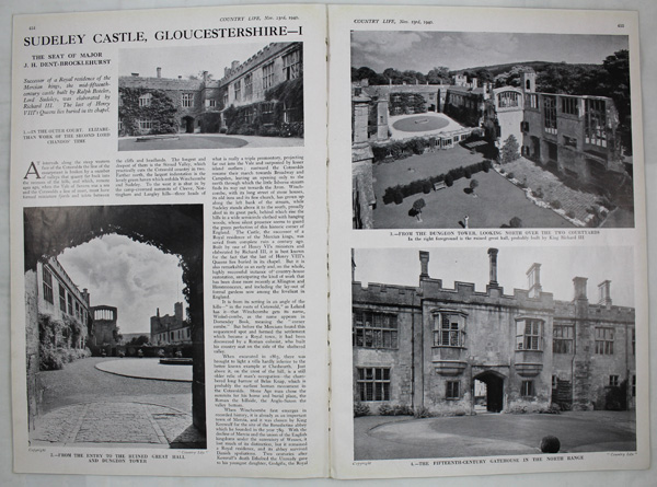Sudeley Castle (Part-1), The Seat of Major J. H. Dent-Brocklehurst