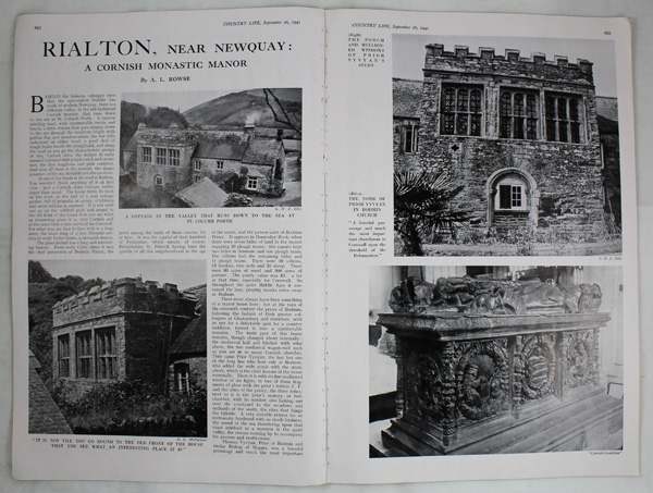 Rialton, Rialton Priory, a Cornish Monastic Manor