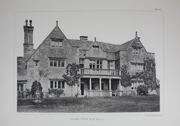 Hambleton Old Hall (photograph illustration and plan)