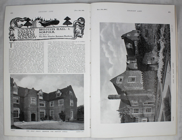 Breccles Hall (part 1), The Seat of The Hon. Charles Bateman- Hanbury.