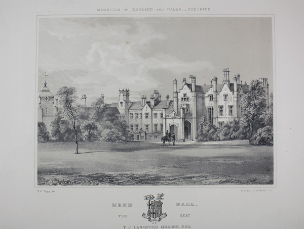 Mere Hall (closer view),  the Seat of T J Langford Brooke, Esq