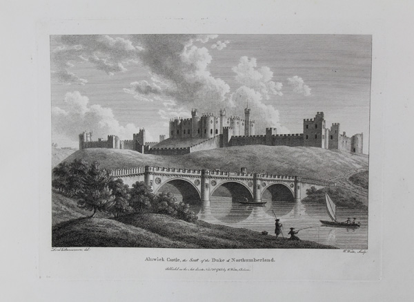 Alnwick Castle, the Seat of the Duke of Northumberland