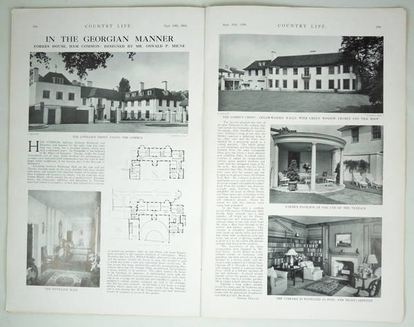 Forbes House, Ham Common, Designed by Mr. Oswald P. Milne