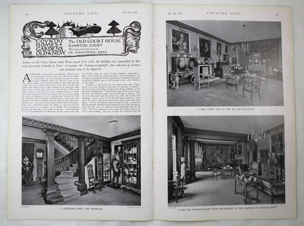 The Old Court House, Hampton Court Green, The Home of Sir Christopher Wren