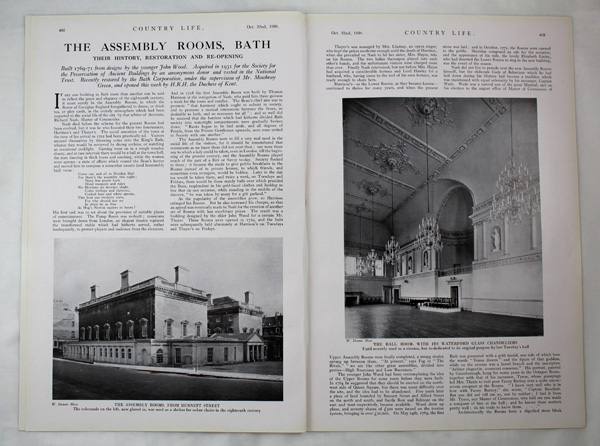 The Assembly Rooms in Bath, History, Restoration and Re-opening