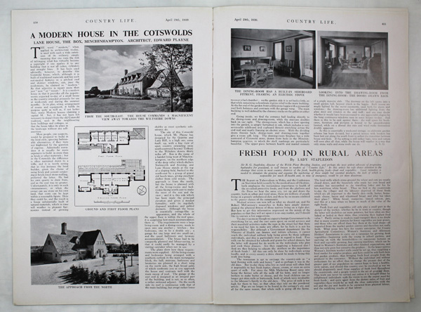 Lane House, The Box at Minchinhampton designed by Edward Playne, Architect