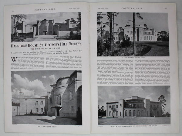 Hamstone House, St George's Hill, The Home of Mr Peter Lind